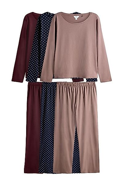 The Set Pyjama The Set Jersey-Langarm-Schlafanzüge, 3er-Pack (6 tlg) günstig online kaufen