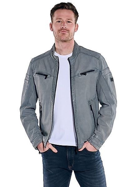 Engbers Lederjacke Herren Lederjacke regular, Taubenblau günstig online kaufen