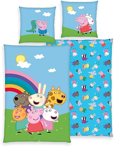 Peppa Pig Bettwäsche "Peppa Pig" 2 Stk. mit tollem Motiv günstig online kaufen
