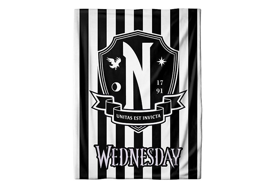 Wohndecke Wednesday Nevermore Kuscheldecke 130 x 170 cm, Netflix, MTOnlineh günstig online kaufen