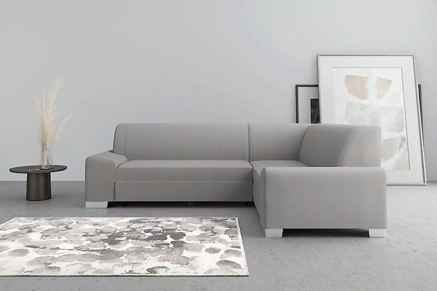 DOMO collection Ecksofa "Anzio L-Form", Wahlweise mit Bettfunktion und Fede günstig online kaufen