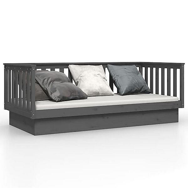 vidaXL Bettgestell, Tagesbett Grau 90x200 cm Massivholz Kiefer günstig online kaufen