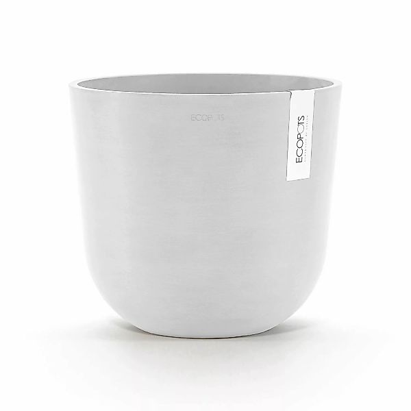 Ecopots Pflanztopf Oslo Weiß 25 cm x 21,8 cm günstig online kaufen