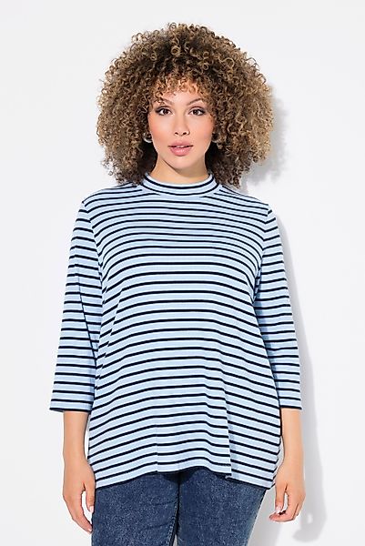 Ulla Popken Longsleeve Shirt Ringel A-Linie günstig online kaufen