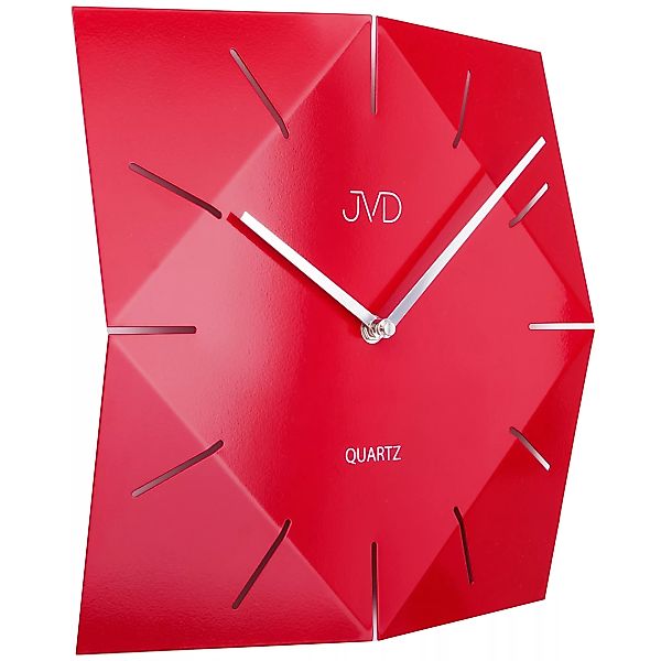 Jvd Hb21.1 Wanduhr Quarz Analog Metall Rot Viereckig Modern günstig online kaufen