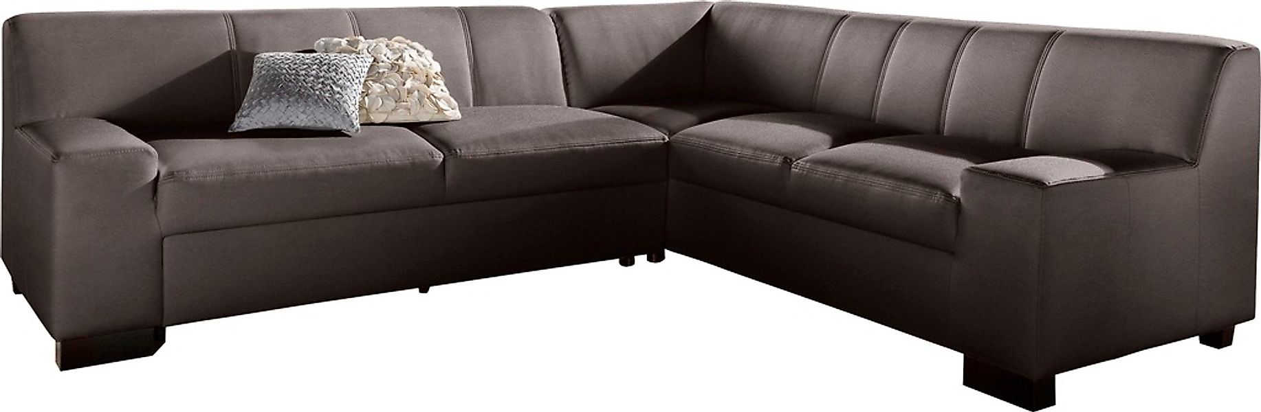 DOMO collection Ecksofa "Norma, moderne Armlehnen, zeitlos und elegant, L-F günstig online kaufen