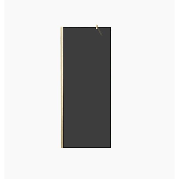 Duschparadies 80 x 200cm Walk in Dusche 8mm Nano Glas Duschwand Rauchglas m günstig online kaufen