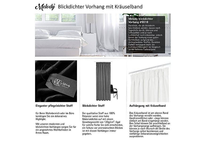Melody Vorhang Gardine Curtain Blickdicht Sichtschutz Dekoschal (1 St), Krä günstig online kaufen