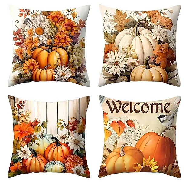 Coonoor Kissenbezüge kissenbezug Halloween, Herbstkissen, Halloween Kürbis günstig online kaufen