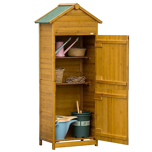 Outsunny Gerätehaus Gartenhaus, Geräteschuppen mit verriegelbaren günstig online kaufen