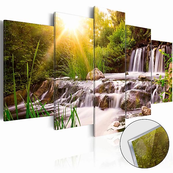 Acrylglasbild - Forest Waterfall [glass] günstig online kaufen