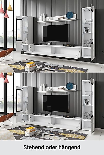 Home affaire Wohnwand "VERA II" Komplett-Set, 4 Stk. tlg. günstig online kaufen