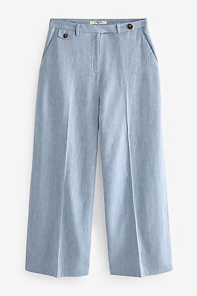 Next Stoffhose Strukturierte Leinenhose mit weitem Bein (1-tlg) günstig online kaufen
