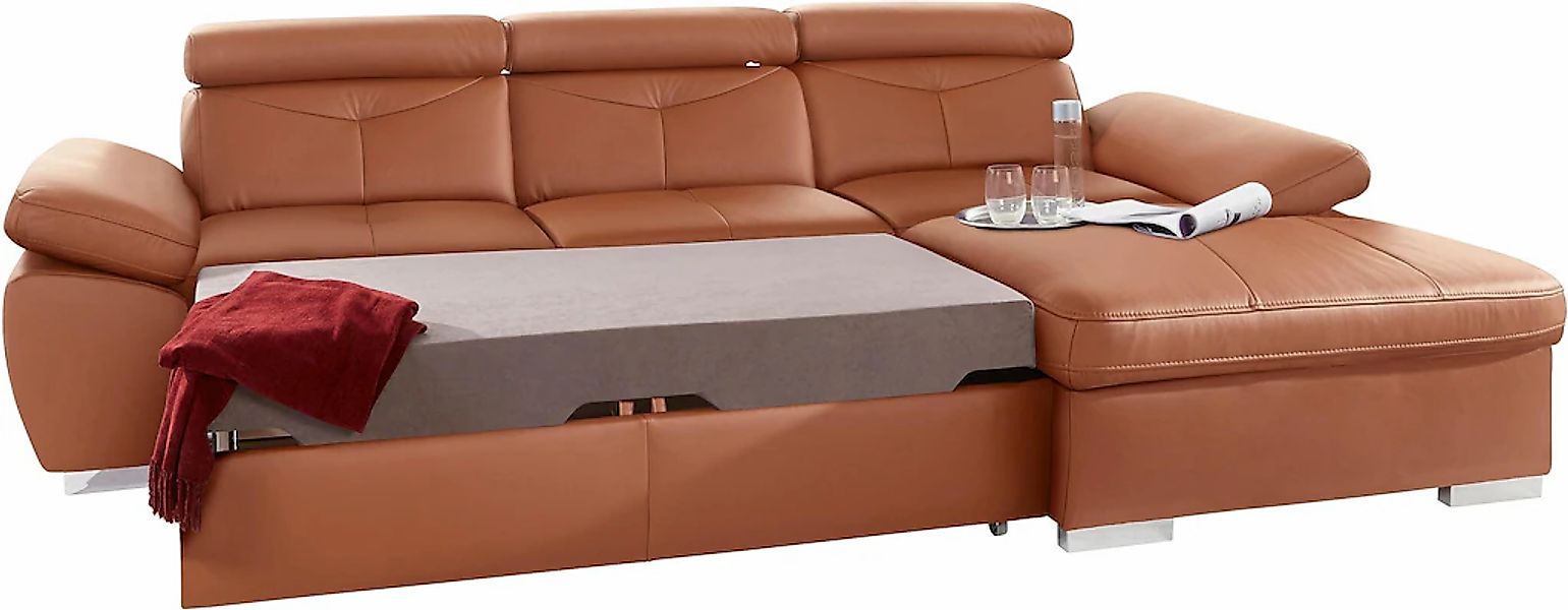 exxpo - sofa fashion Ecksofa "Spring, super bequem, mit Armteil- und Kopfte günstig online kaufen