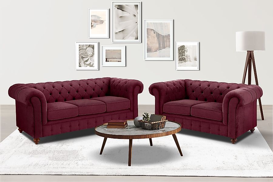 Home affaire Sitzgruppe Chesterfield, (2-tlg), hochwertige günstig online kaufen