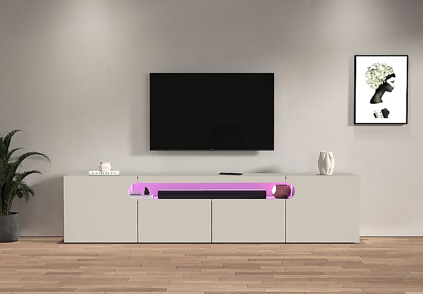 INOSIGN Lowboard Real,TV-Kommode,TV-Möbel,Breite 240cm kompl. hochglanz günstig online kaufen