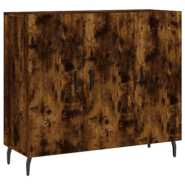 vidaXL Sideboard Räuchereiche 90x34x80 cm Holzwerkstoff 828129 günstig online kaufen