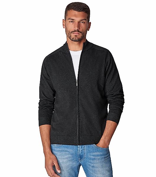 Casa Moda Strickjacke Zip Anthrazit - Größe L günstig online kaufen