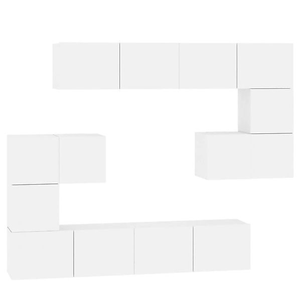 vidaXL TV-Wandschrank Weiß Holzwerkstoff 3114582 günstig online kaufen