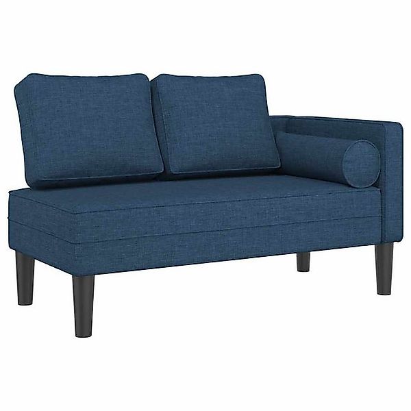 vidaXL Chaiselongue, Chaiselongue mit Kissen Blau Stoff günstig online kaufen