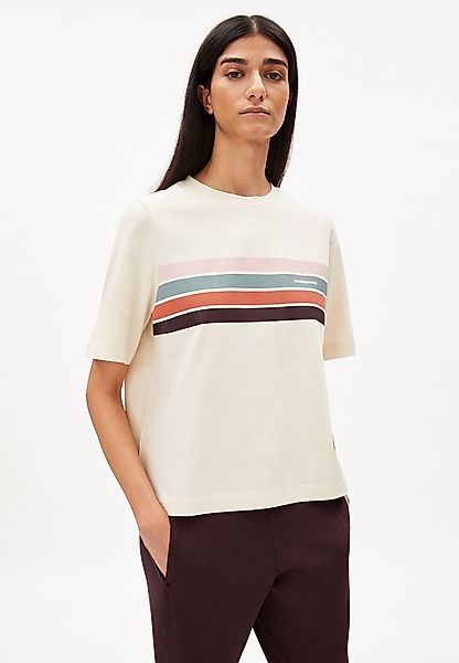 Layaa Multistripe - Damen T-shirt Aus Bio-baumwolle günstig online kaufen