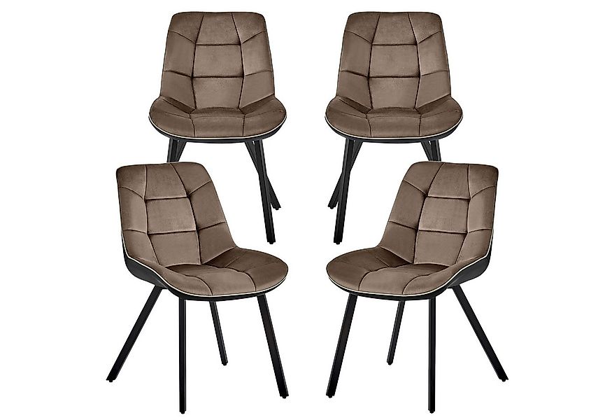 TRISENS Esszimmerstuhl Leonie (Stück, 4 St), Polstersessel mit abgestepptem günstig online kaufen