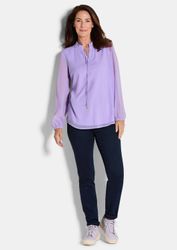 GOLDNER Chiffonbluse Kurzgröße: Elegante Jersey-Bluse mit günstig online kaufen