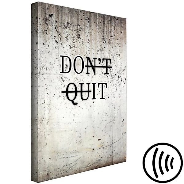 Bild auf Leinwand Don't Quit (1 Part) Vertical XXL günstig online kaufen