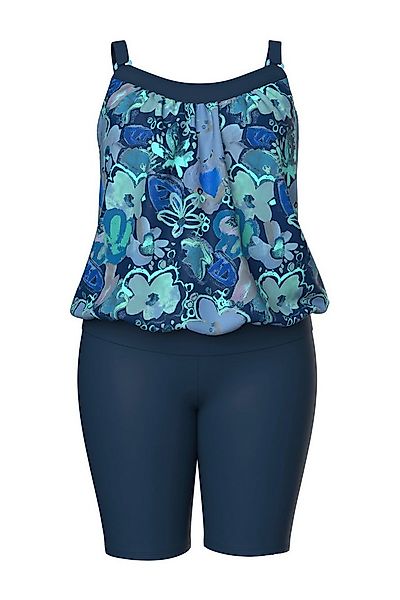Ulla Popken Bügel-BH Tankini mit Radler Blüten Softcups günstig online kaufen