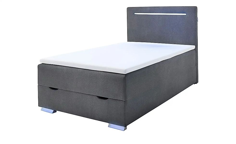 Boxspringbett mit LED-Beleuchtung  120/200 cm Knight ¦ grau ¦ Maße (cm): B: günstig online kaufen