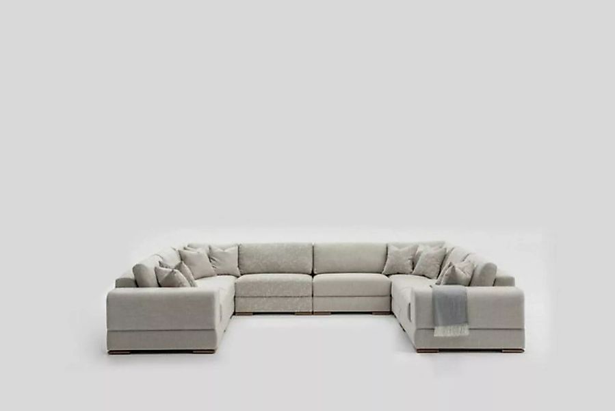 JVmoebel Ecksofa Grau Sofa U Form Modern Design Luxus Wohnzimmer Big, Made günstig online kaufen