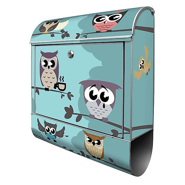 Banjado Design Briefkasten Silber Pulverbeschichtet 39x47x14cm 2 Schlüssel günstig online kaufen