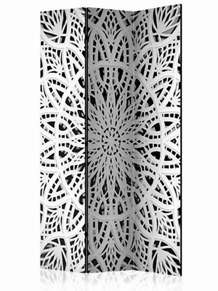 artgeist Paravent White Mandala [Room Dividers] grau/weiß Gr. 135 x 172 günstig online kaufen