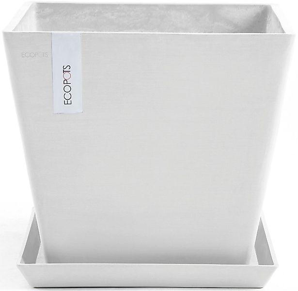 ECOPOTS Blumentopf Rotterdam 30 Weiß, für innen und außen: frostsicher, bru günstig online kaufen