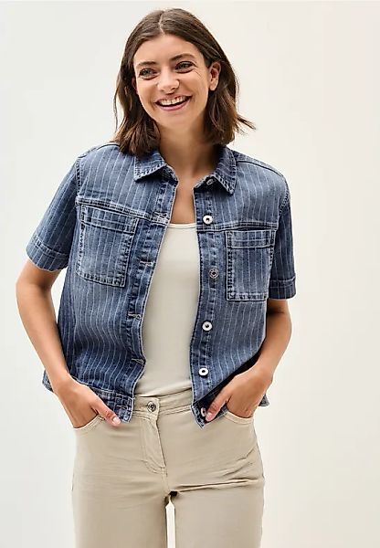 Denim Overshirt mit Streifen günstig online kaufen