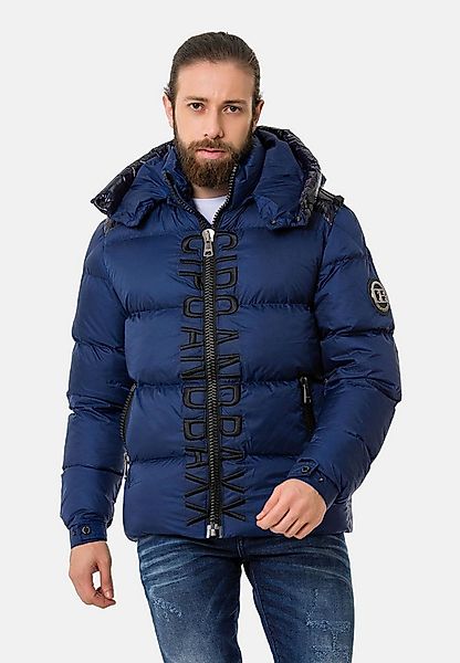 Cipo & Baxx Winterjacke Winterjacke mit modischen Schriftzug günstig online kaufen