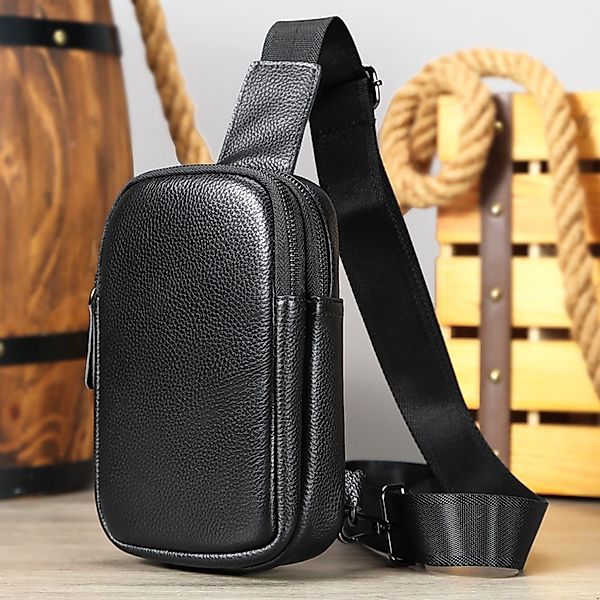 YUBRO-STUDIO Messenger Bag Herren Leder Umhängetasche günstig online kaufen