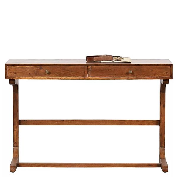 Schreibtisch aus Akazie Massivholz Vintage Design günstig online kaufen