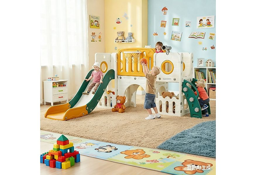TLGREEN Rutsche, 9 in 1 Kinderrutsche, Kinder Rutsche mit Klettergerüst, (I günstig online kaufen