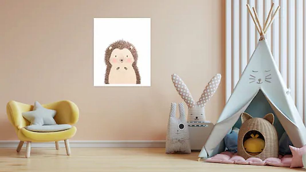 Lüttenhütt Bild mit Rahmen »oder Poster, Niedlicher Igel« Tiere 1 Stk. tlg. günstig online kaufen