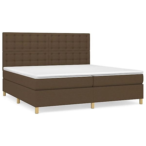 vidaXL Boxspringbett mit Matratze Dunkelbraun 200x200 cm Stoff1348313 günstig online kaufen
