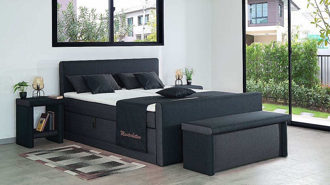 Meisterbetten Boxspringbett Amos (mit Motor, Fußteil, günstig online kaufen