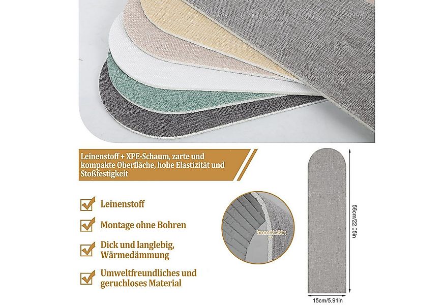 Minicloss 3D Wandpaneel 6 Stück 3D Wandpaneel, selbstklebende Kinder-Stoßsc günstig online kaufen