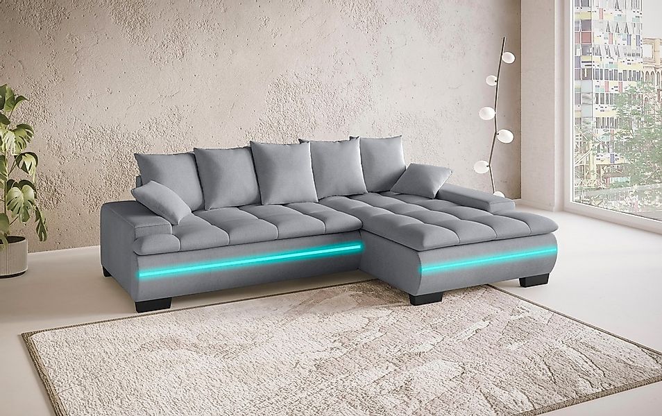 Mr. Couch Ecksofa "Haiti II, L-Form", RGB-LED Beleuchtung, wahlweise mit Ka günstig online kaufen