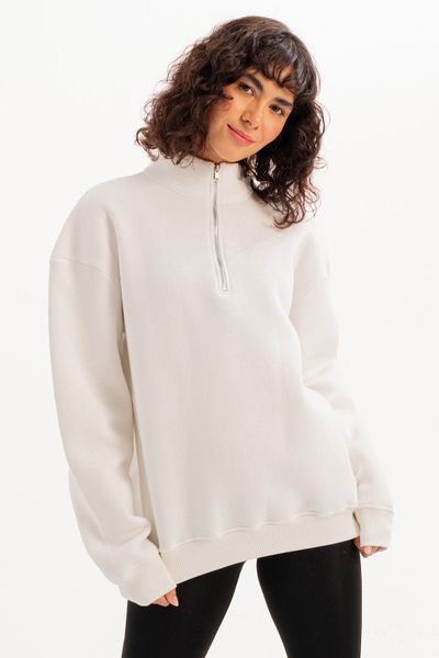 JUSTEVER Sweatshirt Oversize-Fit-Damen-Sweatshirt mit Stehkragen und günstig online kaufen
