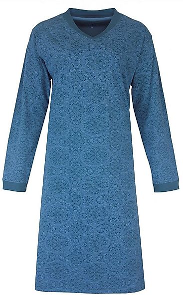 Medaillon Nachthemd Damen Schlafshirt mit langem Arm (1-tlg) Baumwolle günstig online kaufen