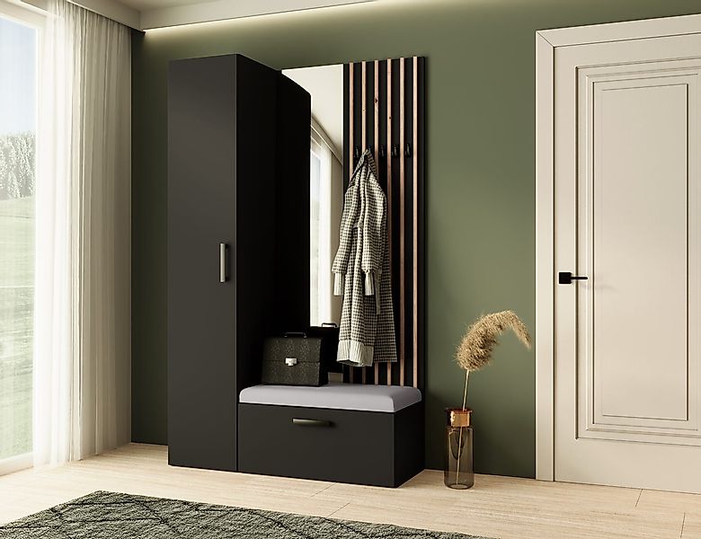 Beautysofa Garderobenschrank mit großem Spiegel und günstig online kaufen