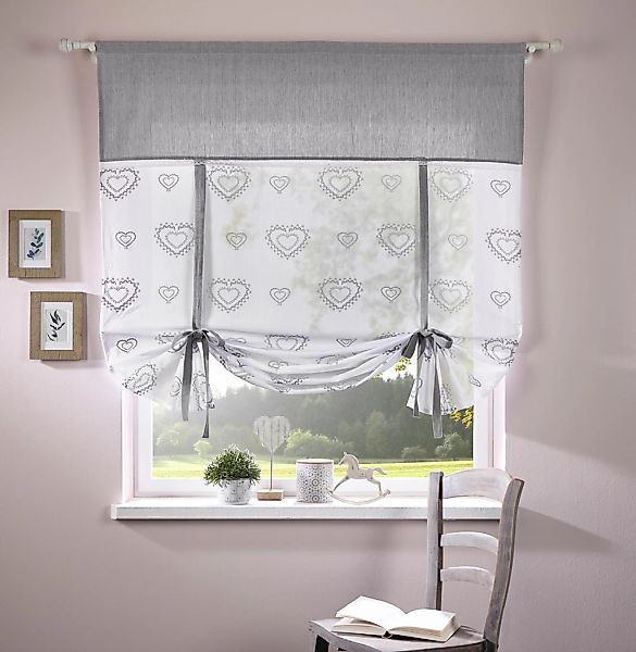 OTTO home Gardine "Louis" Stangendurchzug 1 Stk. tlg. halbtransparent, eins günstig online kaufen