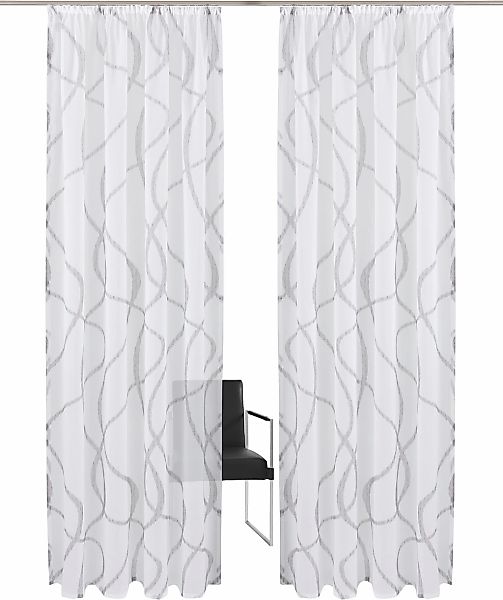 my home Gardine "Bene" Kräuselband 1 Stk. tlg. Transparent, gemustert, glat günstig online kaufen