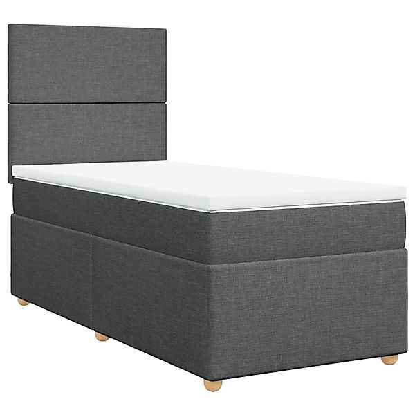 vidaXL Boxspringbett mit Matratze Dunkelgrau 100x200 cm Stoff2105647 günstig online kaufen